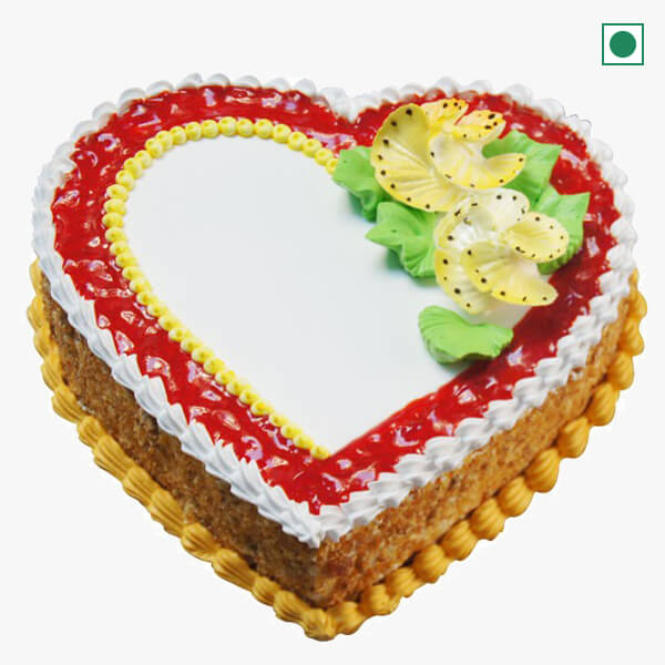 Buy/Send Heart Shaped Butterscotch Cake- 1 Kg Online- FNP