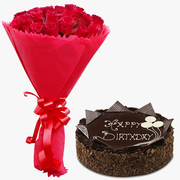 Buy Rich Truffle Photo Cake Online At Best Price - Cake N Flora